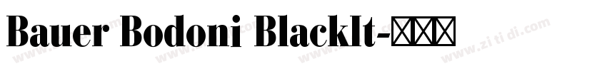 Bauer Bodoni BlackIt字体转换